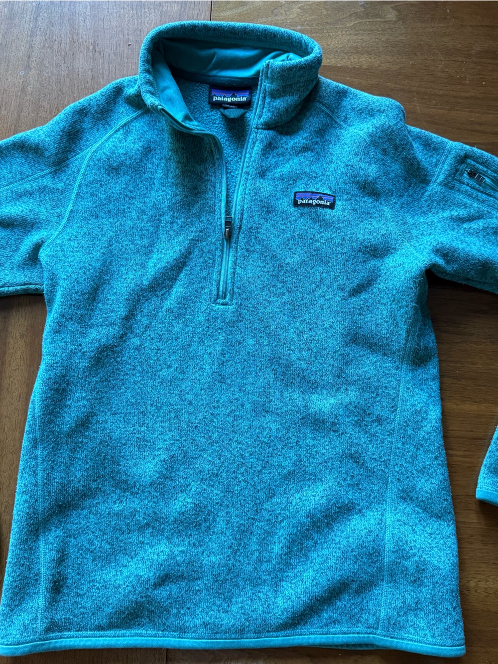 Patagonia Teal Quarter Zip Sweater